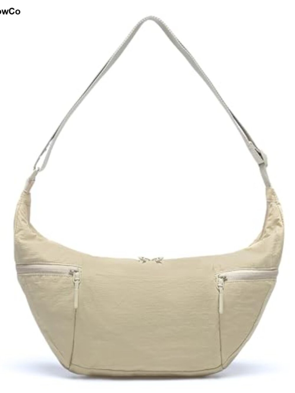 Nylon Crescent Crossbody Bag Lightweight Hobo Sling Shoulder Purse